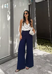 Calça Pantalona Azul Marinho
