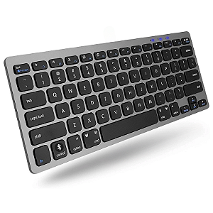 Teclado Brushed Black Sem Fio, Conexão Bluetooth, ABNT2 Padrão Brasileiro, Design Moderno e Compacto, Alta Durabilidade