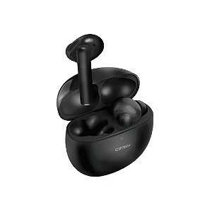 Fone de Ouvido Bluetooth TWS Preto, Som Imersivo, Design Compacto e Estojo de Carregamento - CompleteStore®