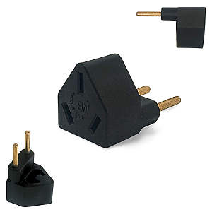 Adaptador Tomada Plug Adaptador Tipo I Padrão Antigo Pinos Chatos Diagonais Tripolar - Bivolt - 110V 220V