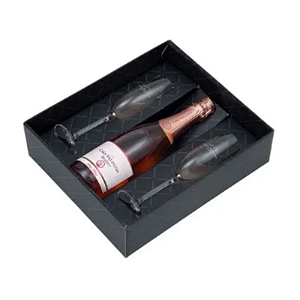 Kit Espumante Casa Valduga Arte Brut Rosé 750 ml com 2 Taças