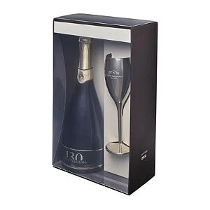 Kit Espumante 130 Casa Valduga Brut 750 ml com Taça Dourada
