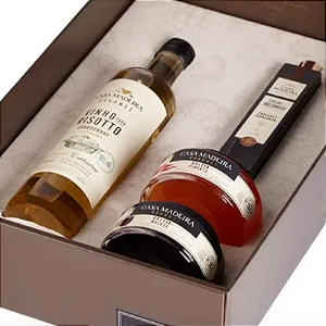 Kit Gourmet Casa Madeira (Vinho Risotto, creme Balsâmico CS, geleias de Pimenta e Malbec)
