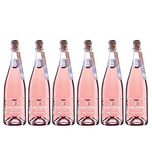 Pack 6 Un Espumante Casa Perini Aquarela Moscatel Rosé 750 ml