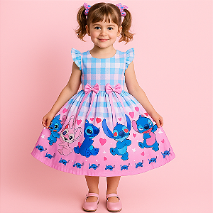 Vestido Lilo e Stitch Junino