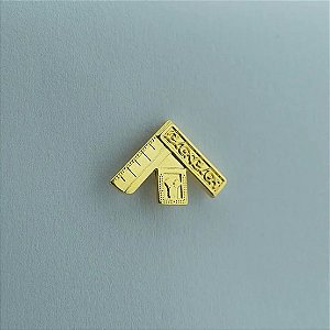 Pin Mini Joia Past Master ou Mestre Instalado Dourado