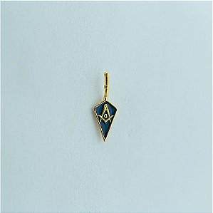 Pin Trolha com Esquadro e Compasso Azul