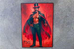 Quadro Decorativo MDF - Exú, O Guardião dos Caminhos