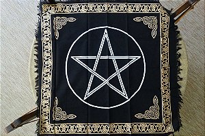 Pano Sagrado Pentagrama de Proteção para Altar e Tarô