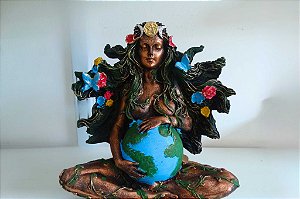 Estatueta Gaia: Mãe Terra, Guardiã da Vida e Conexão Sagrada