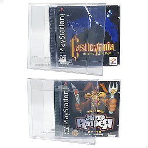 Games-14 (0,20mm) Caixa Protetora para CD-Rom, PS1 e Dreamcast, Caixa Protetora para Cd Simples (10un)