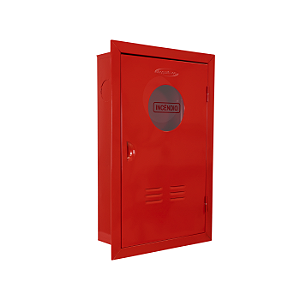 Caixa metálica de mangueira embutir com visor - 90 X 60 X 17cm