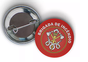 Broches Brigada De Incêndio 2,5cm - 10 unidades
