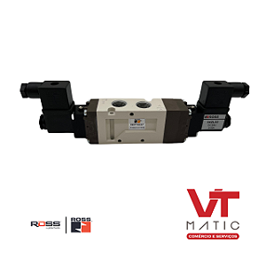 Válvula Pneumática Duplo solenoide 5/3 vias centro fechado D9577k3007 Ross Controls