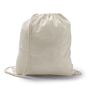 SACOLA ALGODÃO TIPO MOCHILA