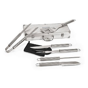 KIT CHURRASCO ESTOJO ALUMINIO