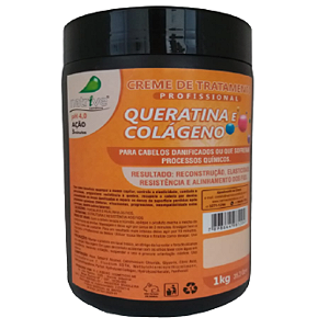 6 UNIDADES CREME TRATAMENTO QUERATINA E COLÁGENO 1 KG