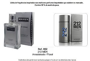 PERFUME H02 MASCULINO INSPIRAÇÃO 212 MEN