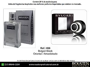 PERFUME H08 MASCULINO INSPIRAÇÃO BVLGARI BLACK