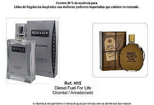 PERFUME H15 MASCULINO INSPIRAÇÃO DIESEL FUEL CAROLINA HERRERA