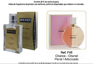 PERFUME F45 FEMININO INSPIRAÇÃO CHANCE - CHANEL