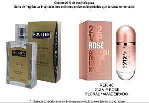 PERFUME F46 FEMININO INSPIRAÇÃO 212 VIP ROSE