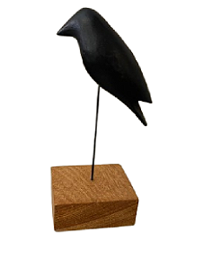 PASSARO PEQUENO DE MADEIRA PRETO