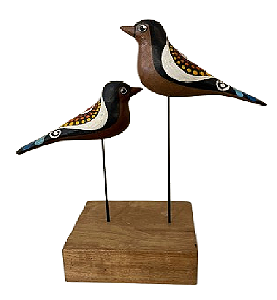 CASAL DE PASSARO BASE PINTADO