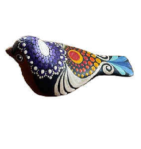 PASSARO BOLINHA DE MESA PINTADO COLORIDO