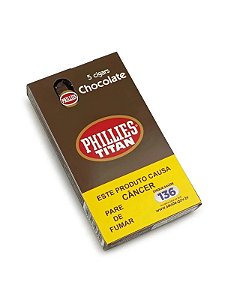 Charuto Phillies Titan sabor Chocolate 5un