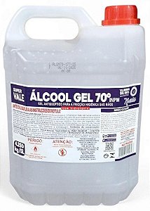 Alcool em Gel 70 Super Vale Bomb. 5 Litros 4,3kg