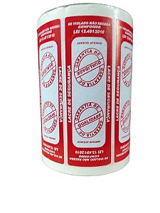 Lacre de Segurança 110x35 Vermelho/branco C/921