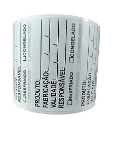 Etiqueta de Validade Bopp 60x30 Rolo com 30 Metros