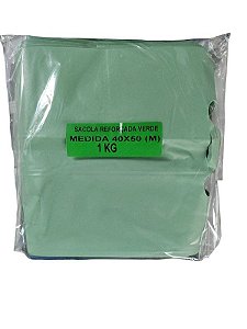 Sacola Reforçada Verde 40x50 por Kg Avulso