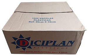 Sacola Branca Diciplan 49cmx59cm (5,50) Cx C/ 1000