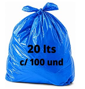 Saco de Lixo Azul 20 Lt Micra 8 Fd C/100 Und