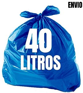 Saco de Lixo Azul 40 Lt Micra 6 Fd C/100 Und