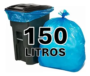 Saco de Lixo Azul 150 Lt Micra 10 Fd C/100 Und