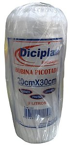 Bobina Picotada 20x30 0,45 Kg Peso Rolo 2lt