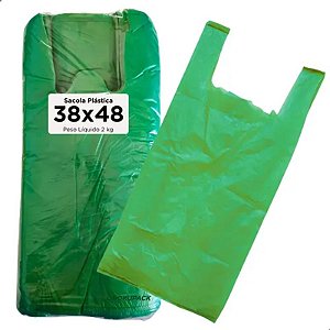 Sacola Verde 38x48 Fd C/ 500