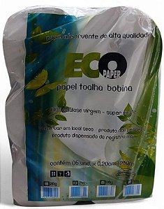 Papel Toalha Bobina Ecop 24gr 20x200 Mts Fd C/ 6
