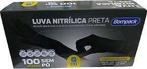 Luva Nitrilica S/ Pó Bomp. Cx C/ 100 (g)