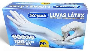 Luva Látex (p) C/ Pó Bomp. Cx C/ 100