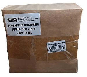 Separador de Hamburguer 13x13 C/1000 Folhas