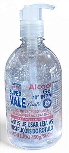 Alcool em Gel 70 Super Vale 450gr/500ml V Pump