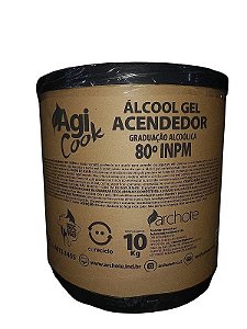 Agicook Alcool em Gel Acendedor 80° Barrica 10kg