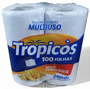Papel Toalha Tropicos Fd 100fls (2x50)