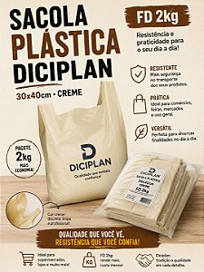 Sacola Plastica 30x40 Creme Fd 2kg