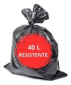 Saco de Lixo 40 Litros M 0,10 Fd C/50 Un
