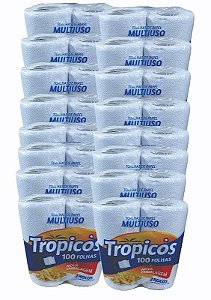 Papel Toalha Tropicos 16 Fds = 100 Fls(2x50)